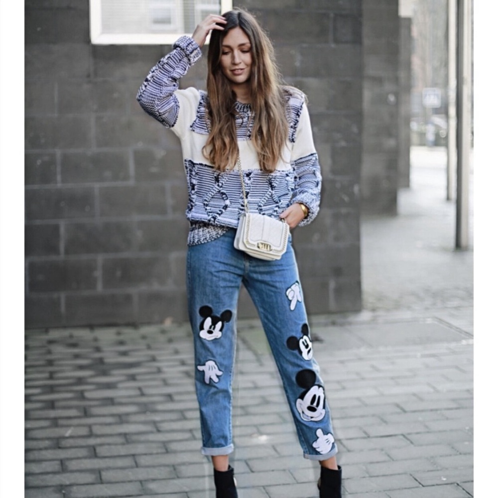 ZARA Rare Denim Mickey Jeans